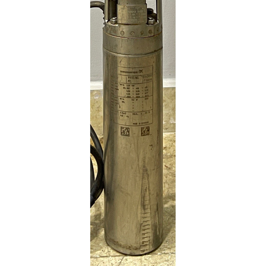 ماتور غاطس Grundfos MS 402 مستعمل مقاس 4 بوصة 3 حصان (M32) ولوحة بياناته – أعطال الموتور الغاطس وأسبابها
