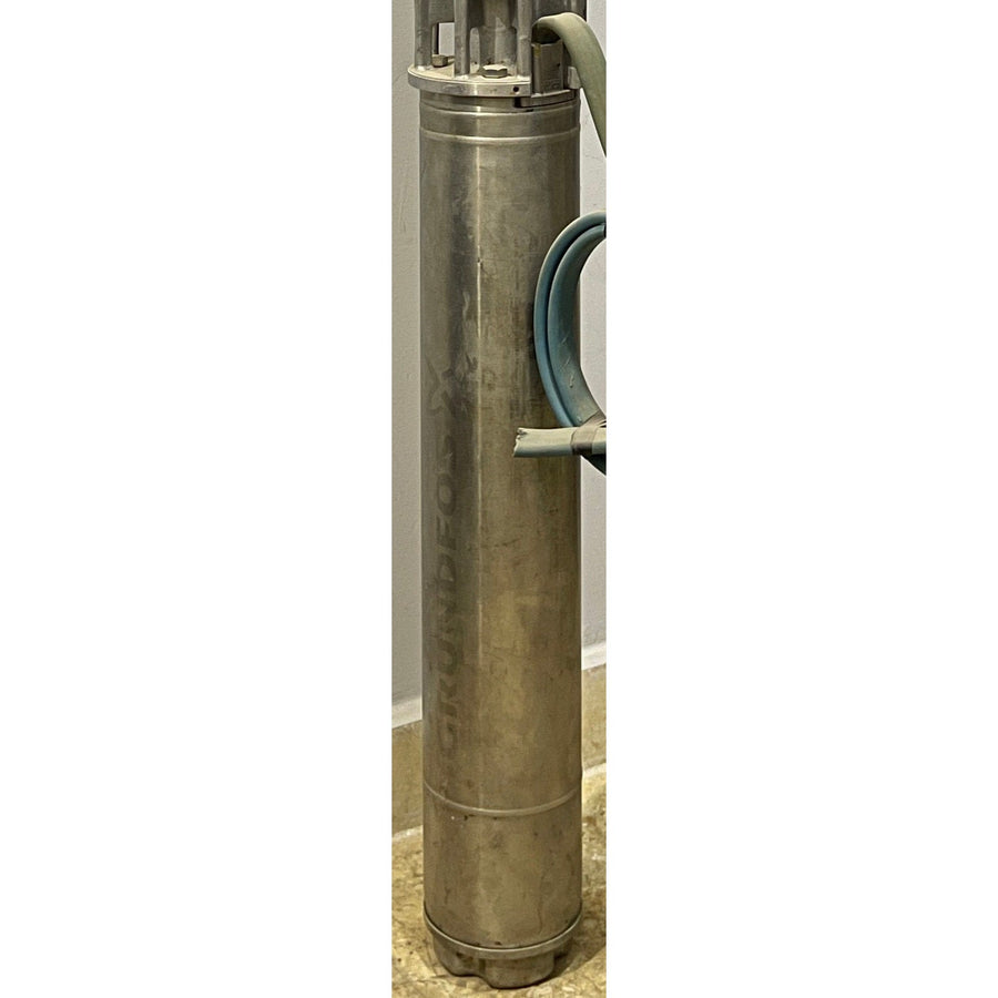 ماتور غاطس Grundfos MS6000 T40 مستعمل مقاس 6 بوصة 25 حصان (M28) بكابله – تركيب الموتور الغاطس والطلمبة في البير