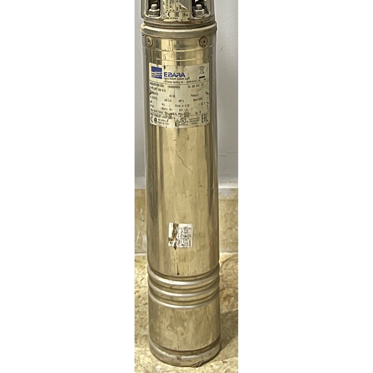 ماتور غاطس 4 بوصة Ebara OYT 300 S1X — 3 حصان · مستعمل · M10